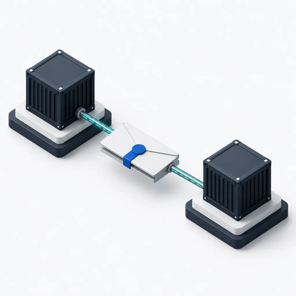 Enveloppe en transit entre deux modules